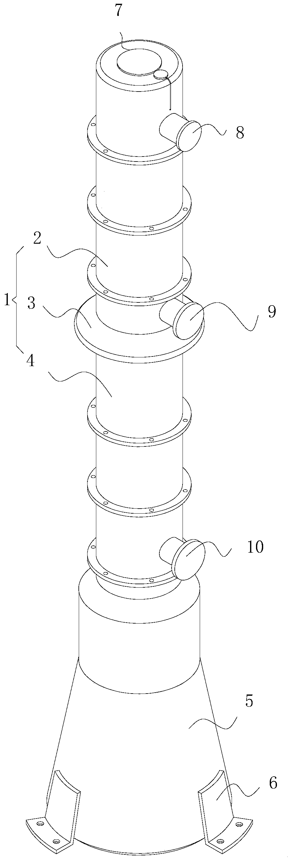 Methanol rectifying tower