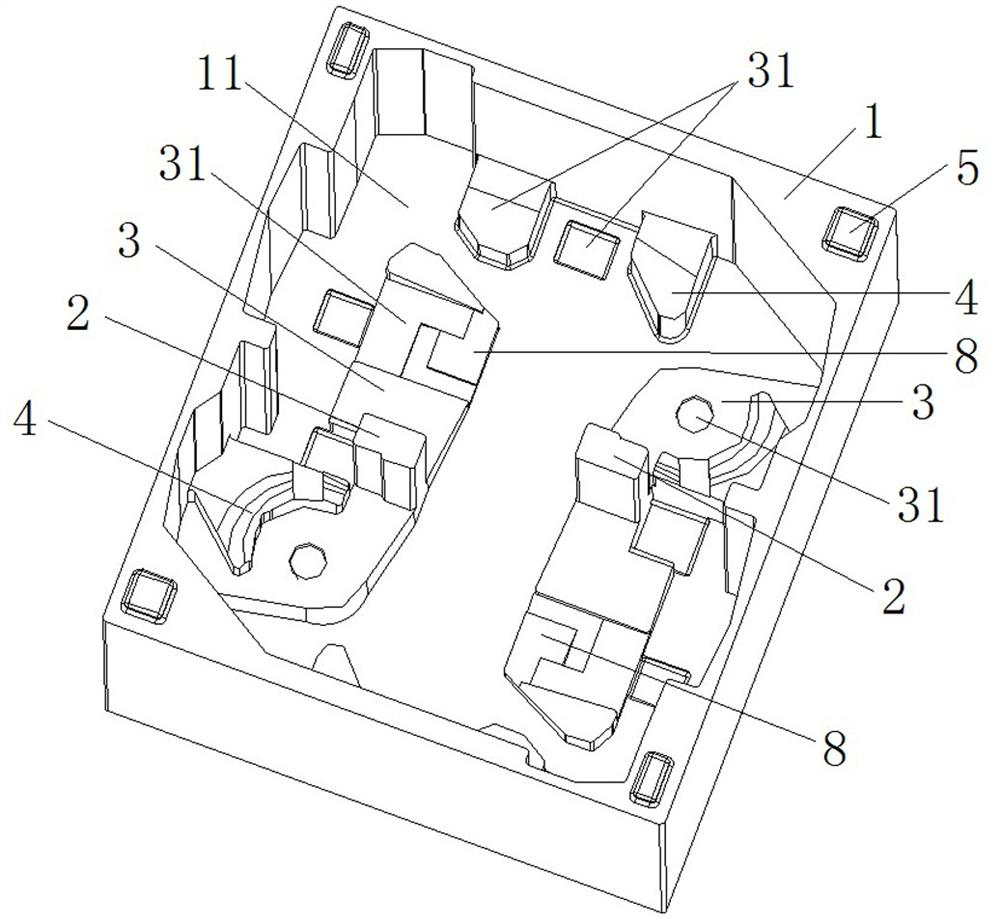 An integrated eps packaging box for automobile air conditioning system assembly