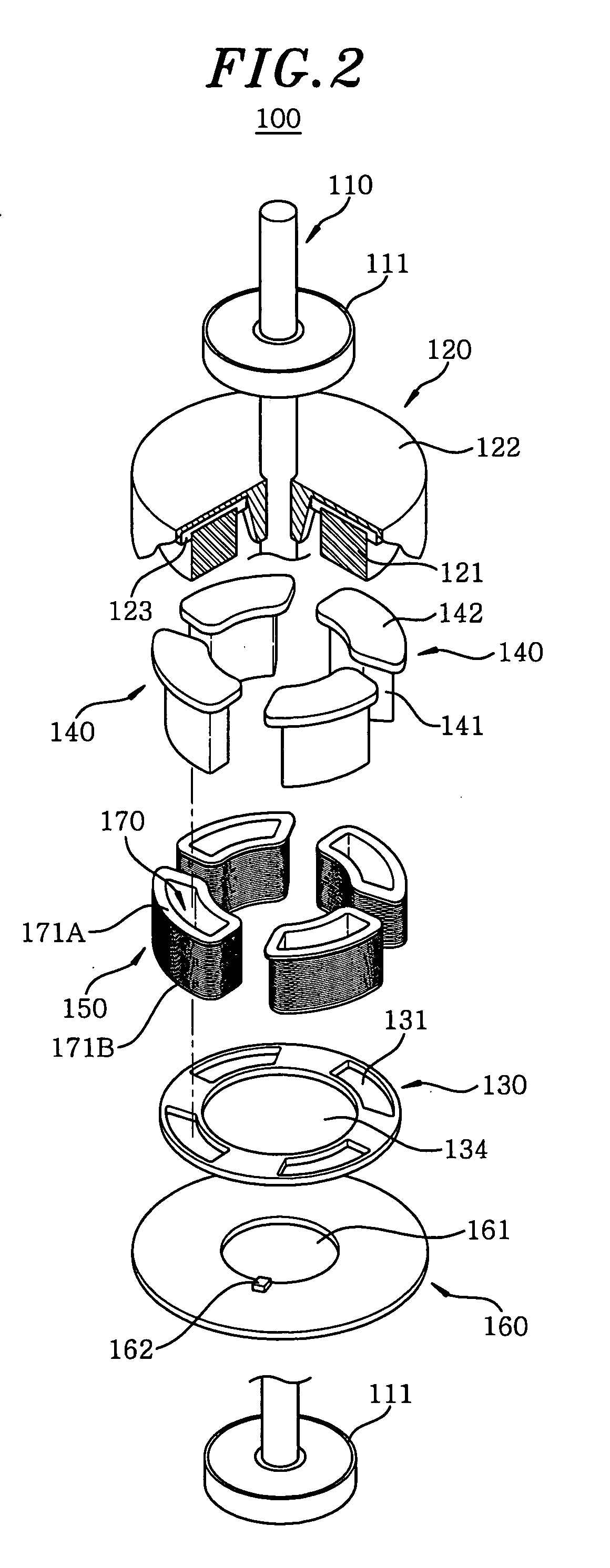 Flat-type single phase brushless DC motor