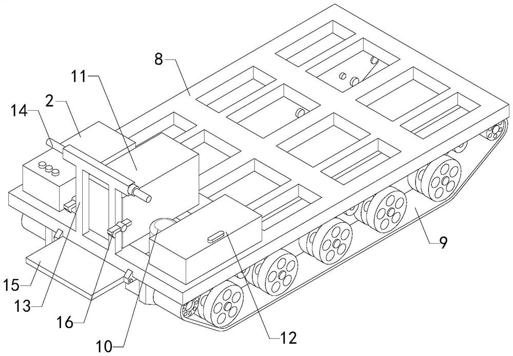 Mining concrete spraying vehicle