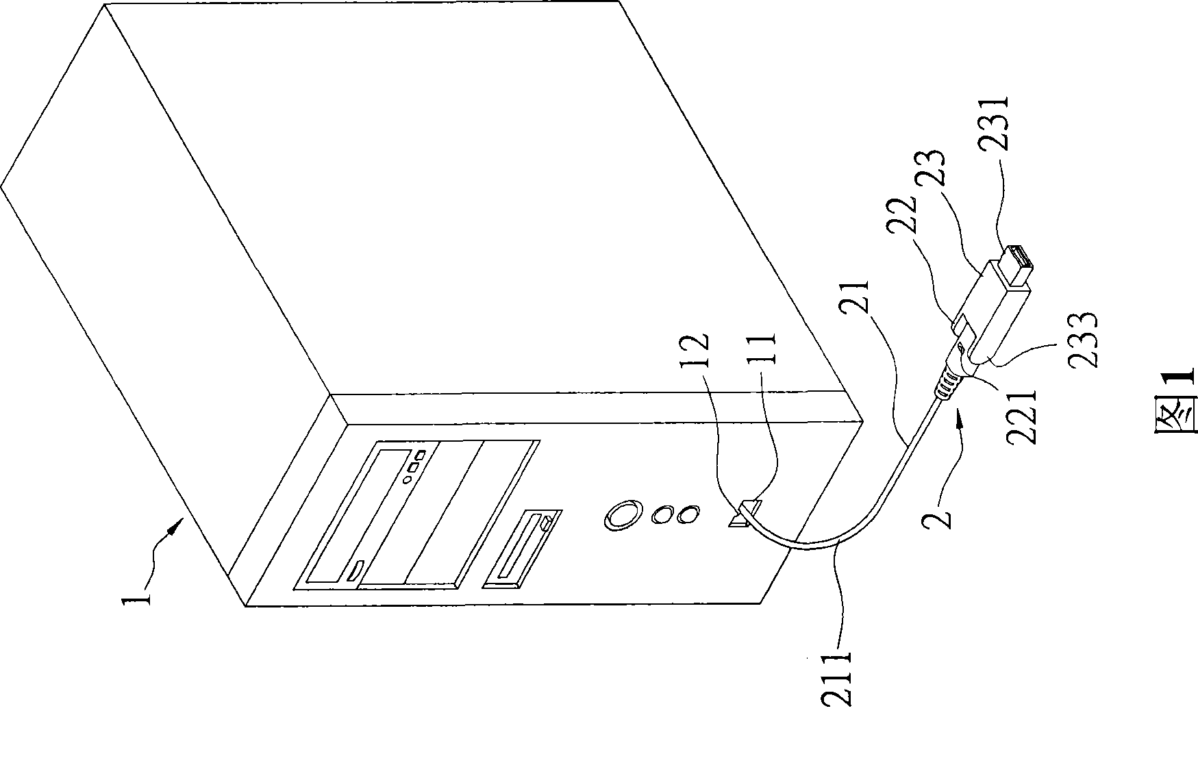 Connection wire apparatus for computer