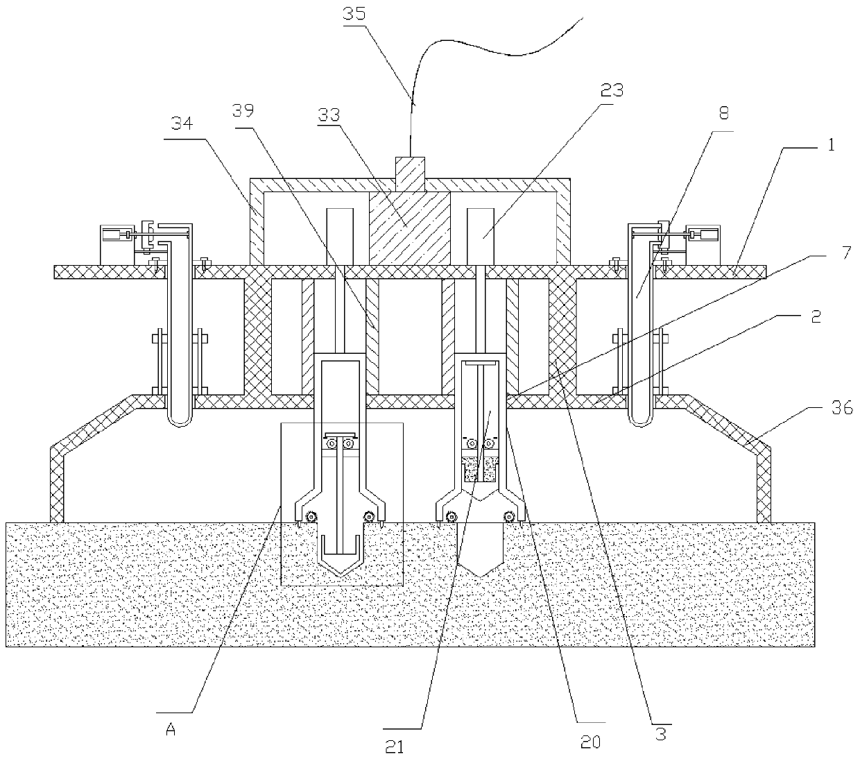 Multi-point sampling device and sampling method for offshore water quality and sediment