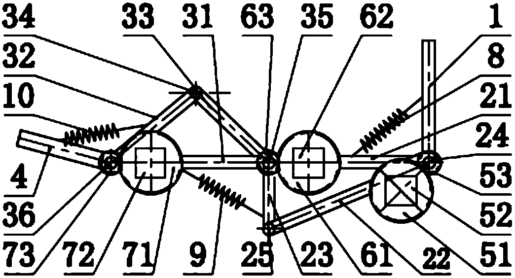 Hybrid shock-absorbing humanoid three-degree-of-freedom mechanical foot