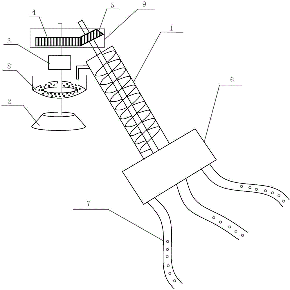 Archimedean spiral oxygen increasing device enabling bottom water of fish pond to be used circularly