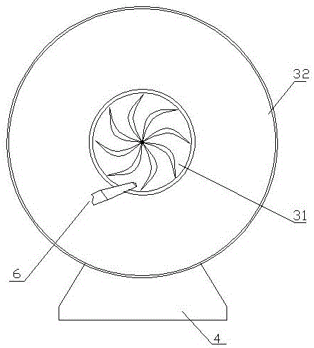 Horizontal type inclined-jet middle-blade hydraulic generator easy to cool and acting method thereof