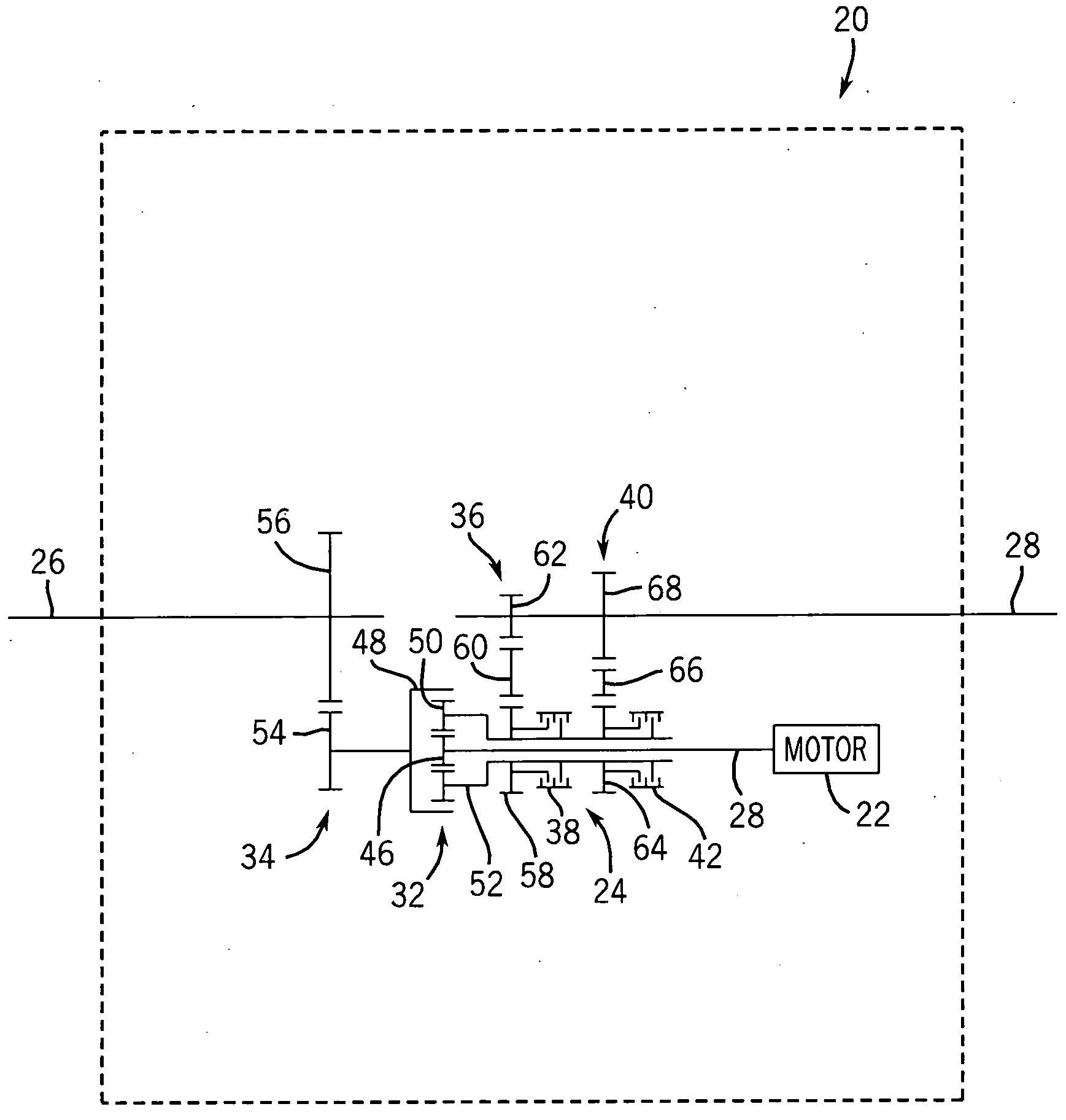 Power splitting vehicle drive system