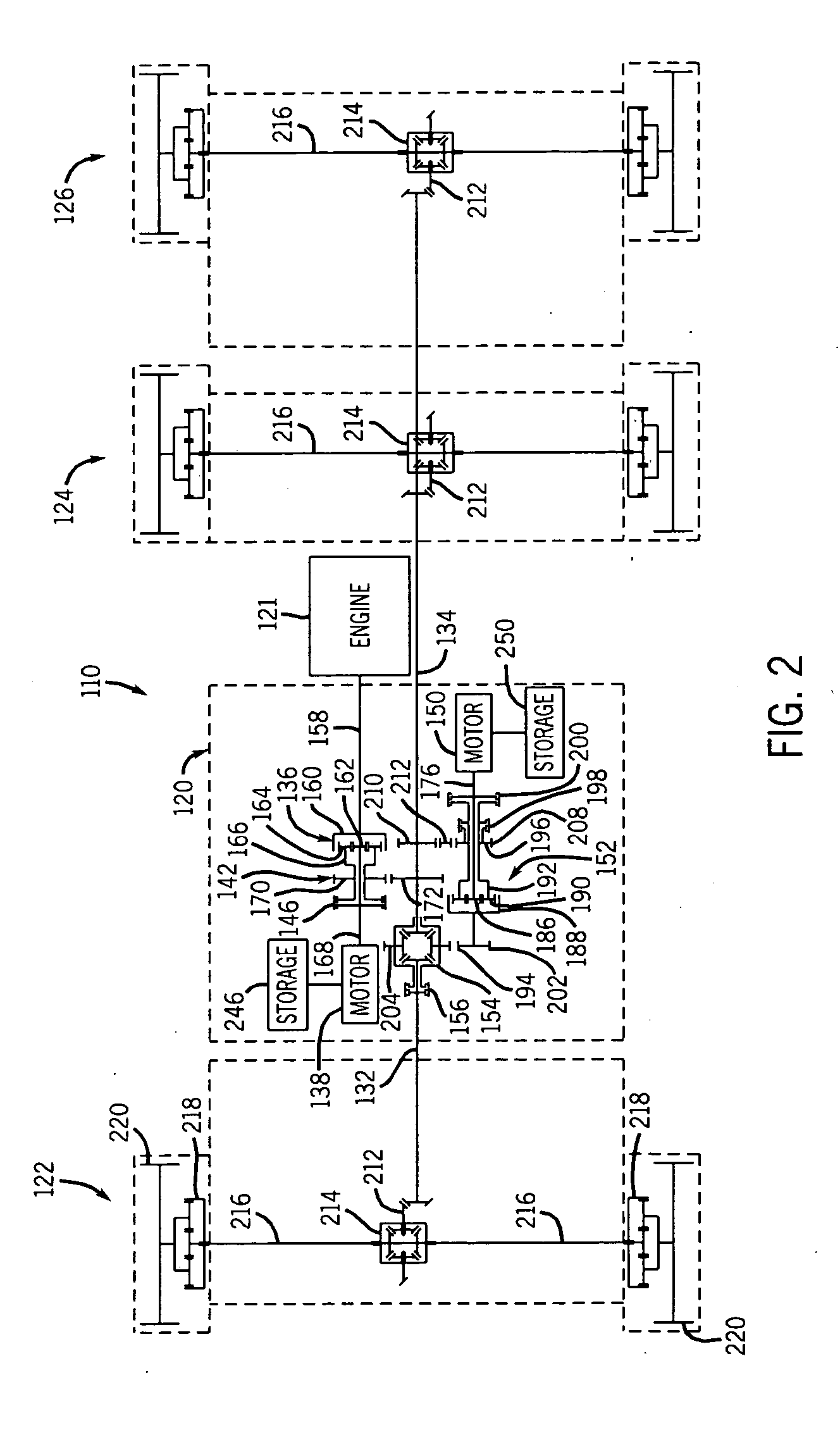 Power splitting vehicle drive system