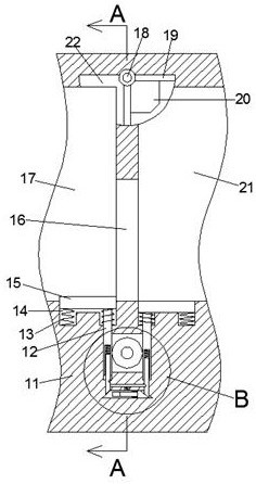 Energy-saving type single dormitory air conditioner position changing device