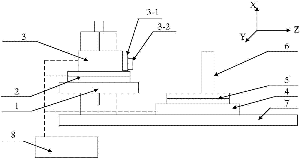 Measuring device and measuring method for stitching interference of planar sub-aperture