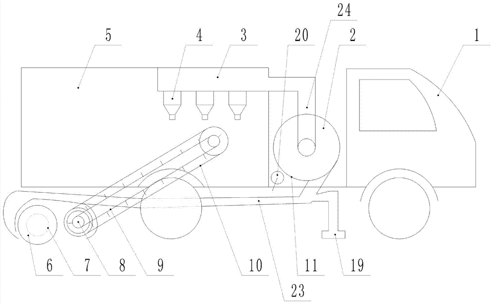 A high-efficiency cyclone high-speed air circulation road sweeper