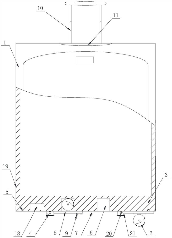 Retractable universal wheel draw-bar box