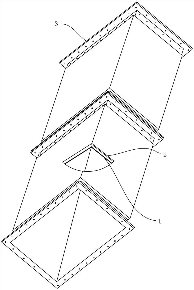 Fire-resistant iron sheet air pipe