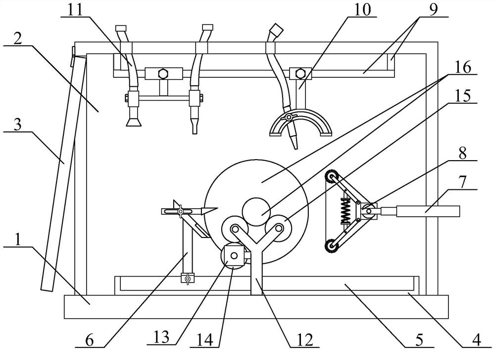 A tungsten carbide spraying equipment with both grinding and surface defect repairing functions