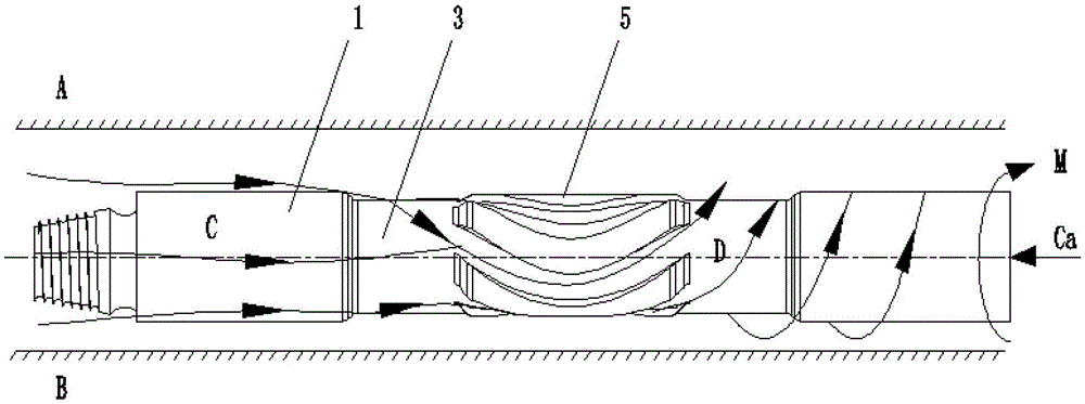 Auxiliary rock-carrying tool for gas-inflated underbalanced drilling of branch wells in coalbed methane production