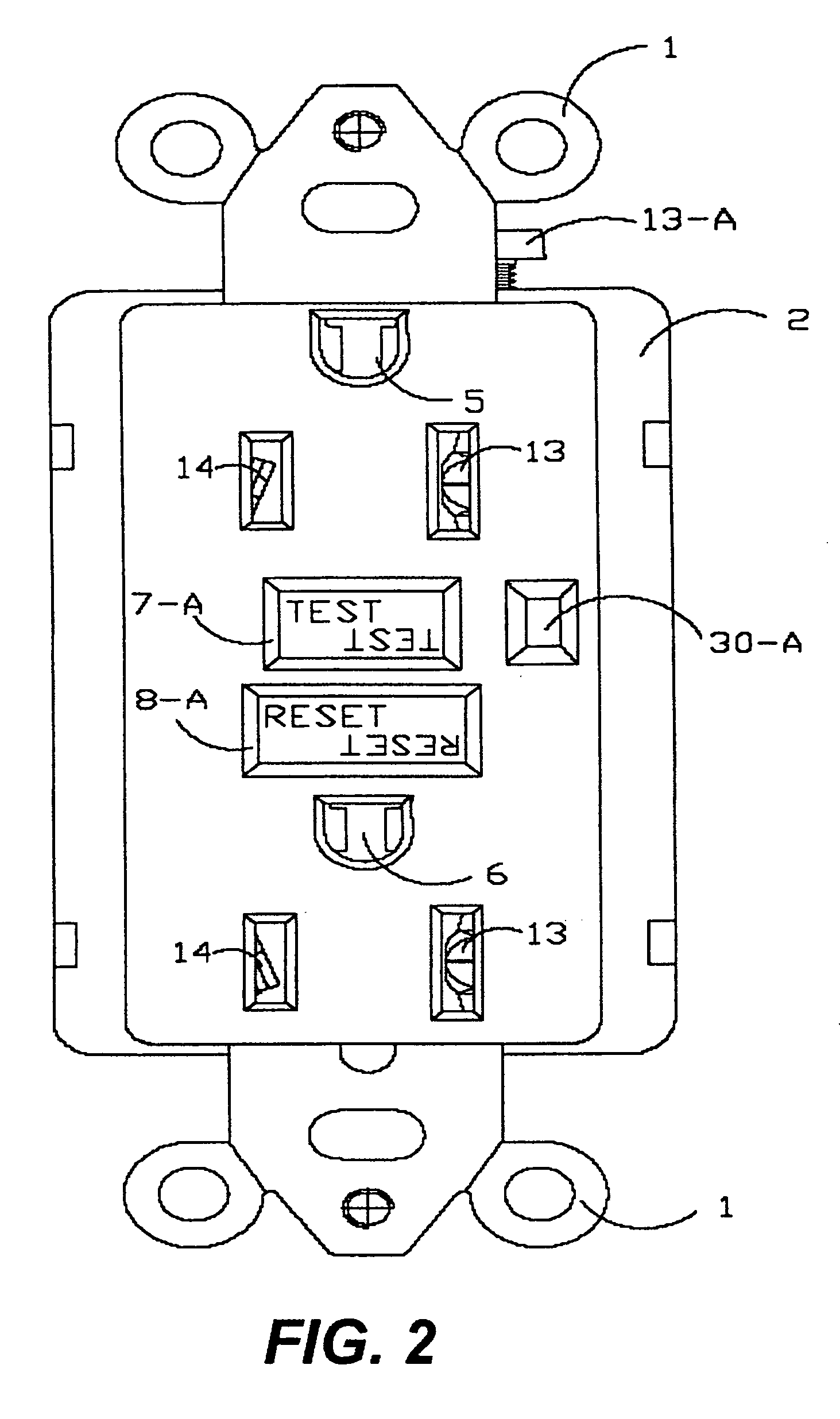 Ground fault circuit interrupter containing a dual-function test button