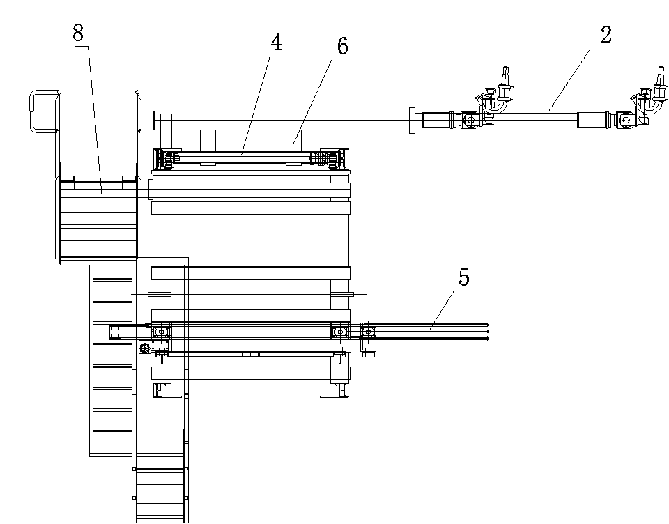 Full face tunnel boring machine concrete spraying device