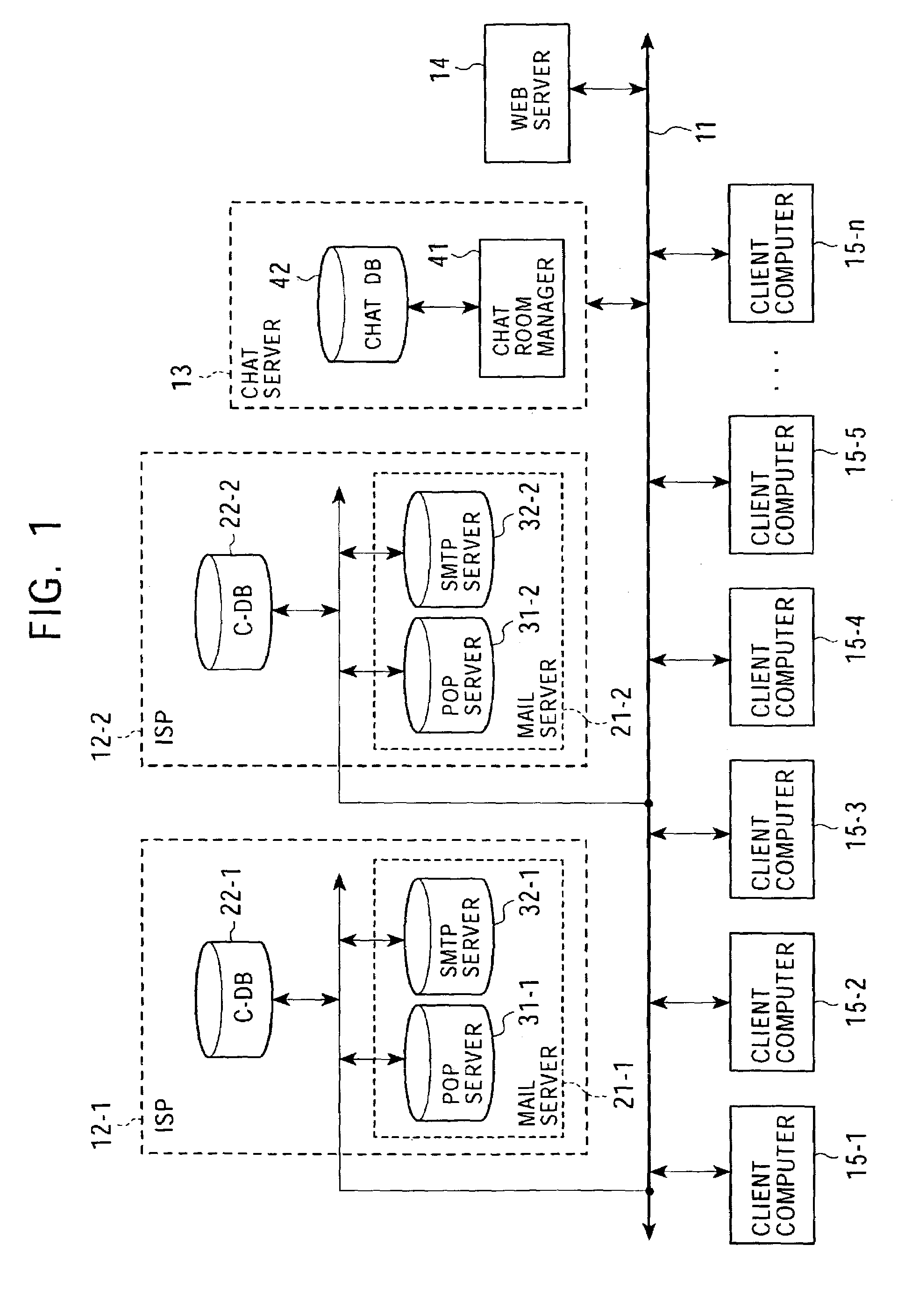 Chat system displaying a link arrow directed from a hyperlink to content of an associated attachment file