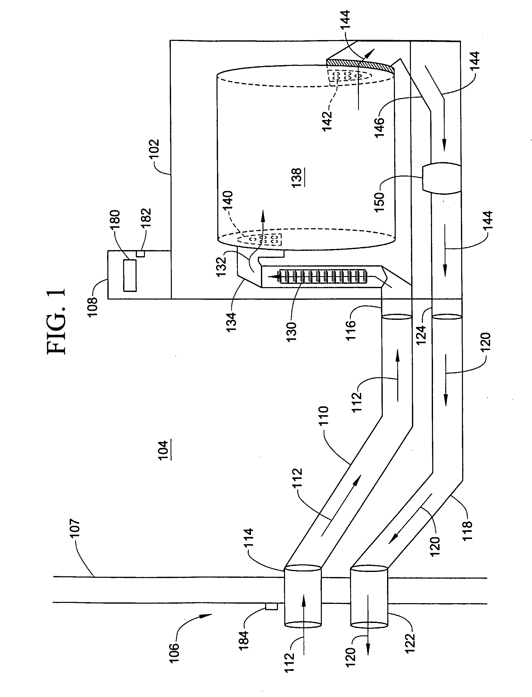 Dryer and adapter having ducting system