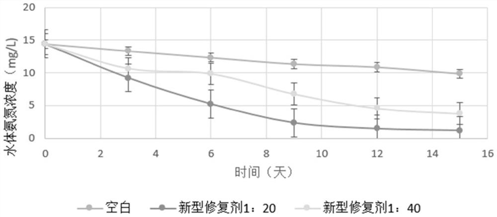 Black and odorous bottom mud repairing agent and application thereof