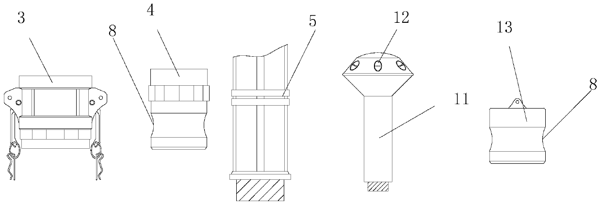 Embedded type integrated irrigation system of water, fertilizers and medicine