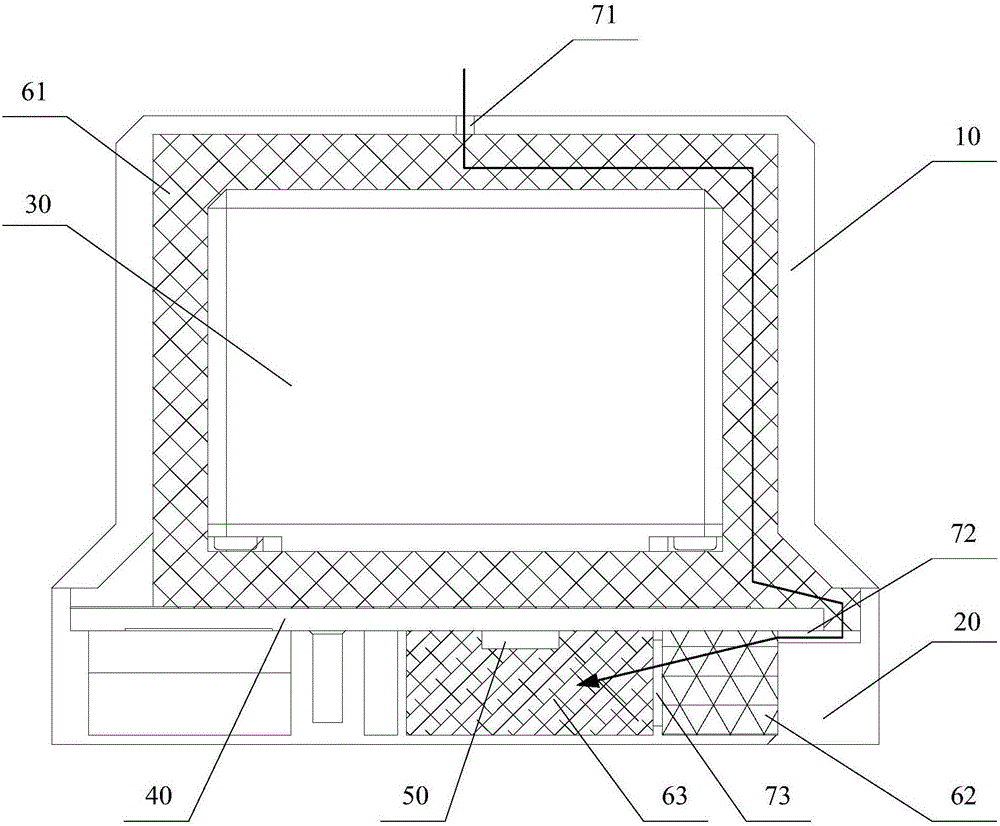 Air pressure environment stabilizing structure and inertial measuring unit of unmanned aerial vehicle