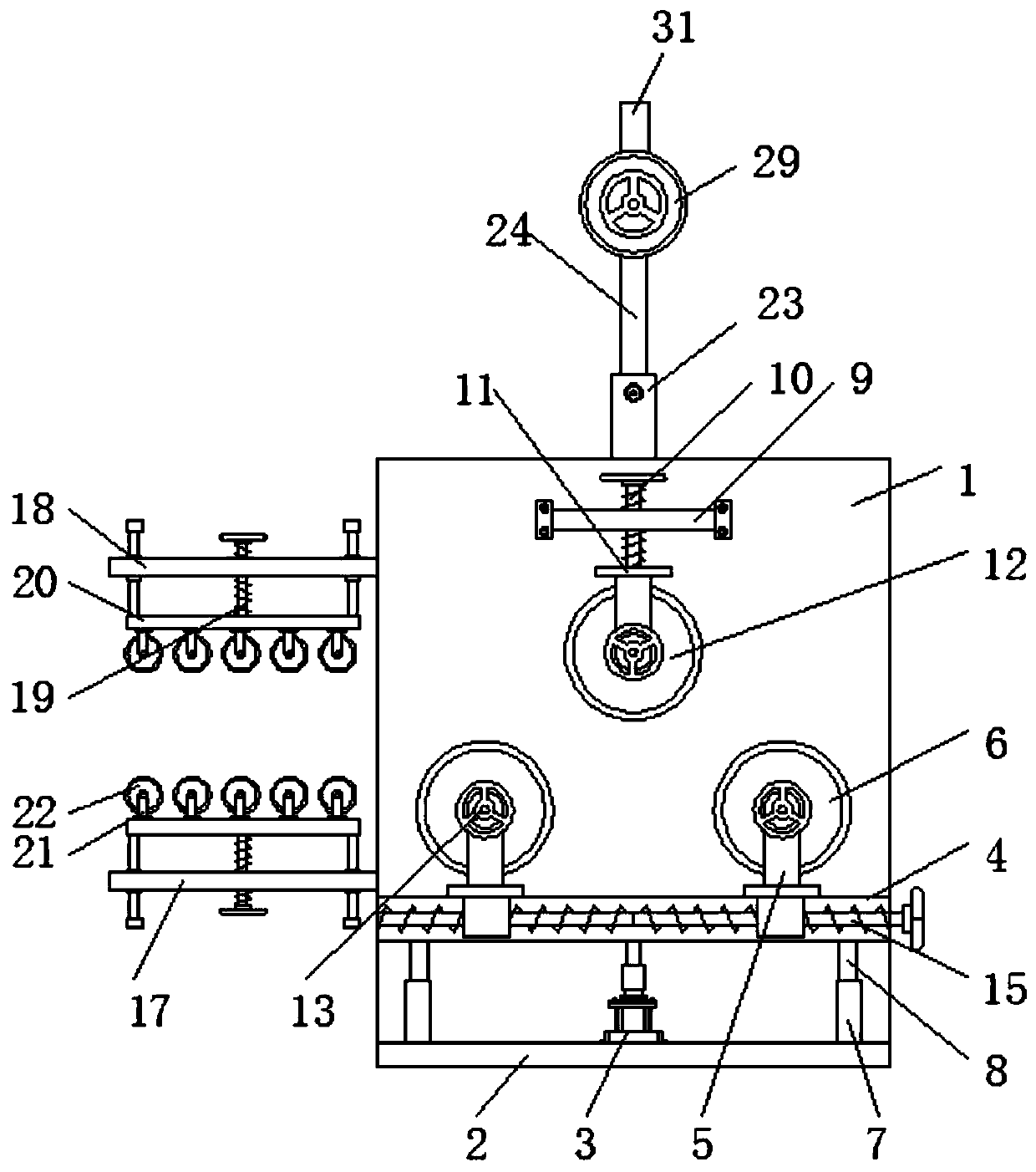 Multi-angle building pipe bending device capable of conducting discharging conveniently