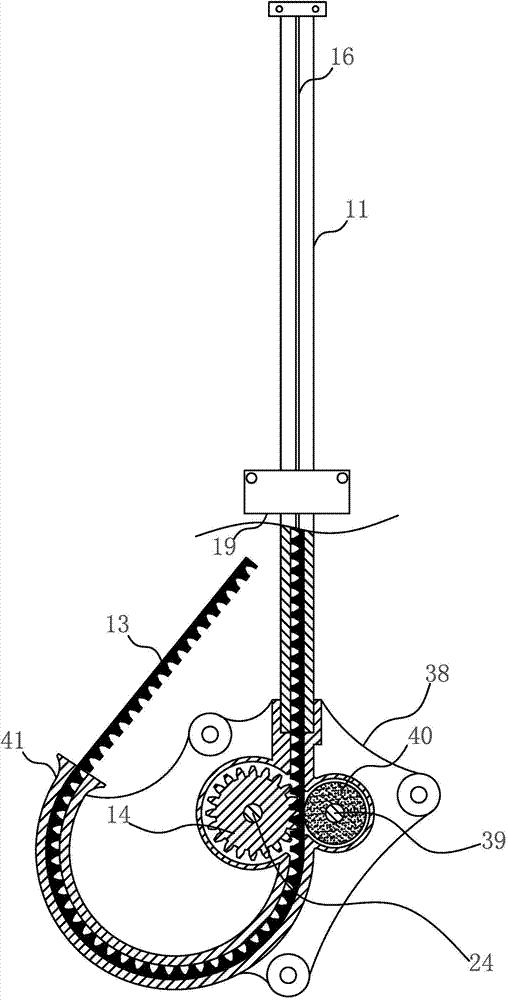 Dual-thrust toothed belt type lifter with spring-strip buffering gear and self-adaptive sliding block