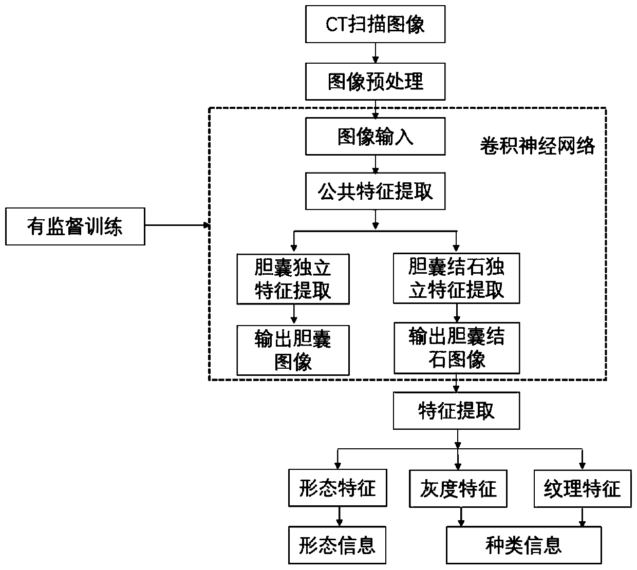 Digestive system gallstone recognition method and positioning method