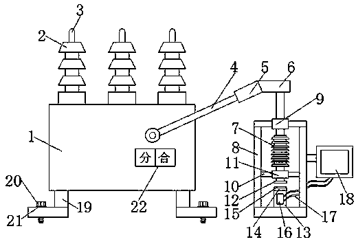 Inspection device used for production of high voltage vacuum circuit breaker