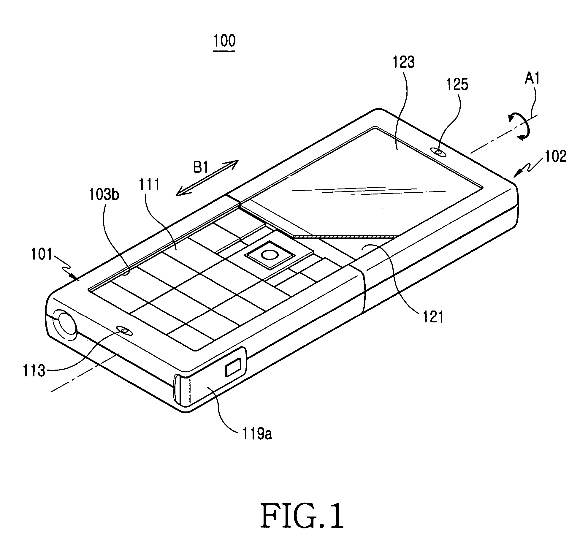 Bar type portable wireless terminal