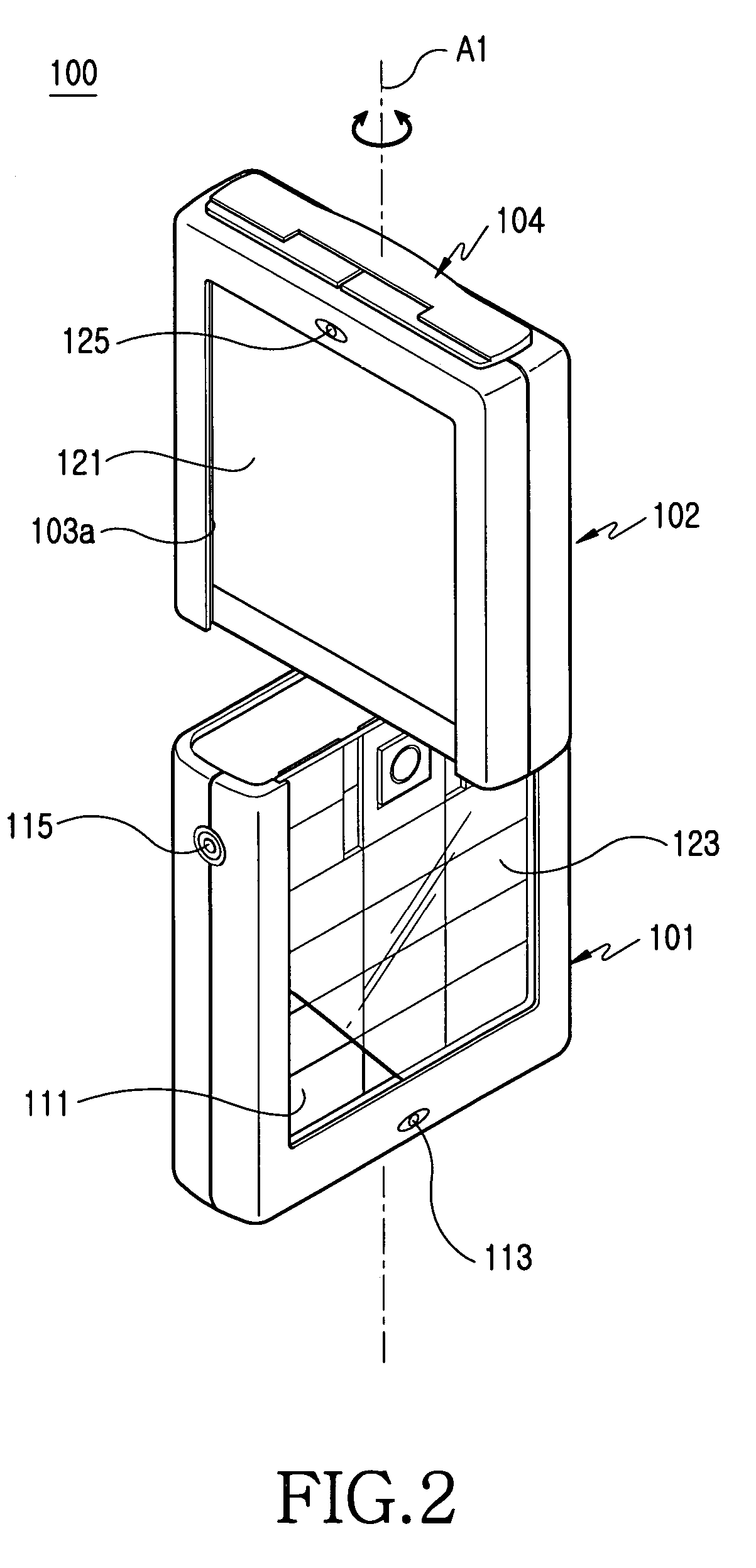 Bar type portable wireless terminal