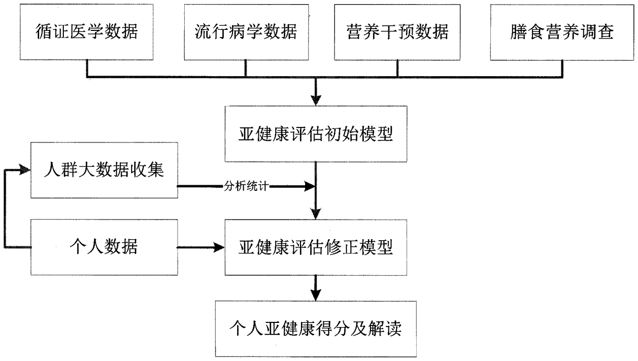 Individual sub-health state assessment method based on large data and artificial intelligence