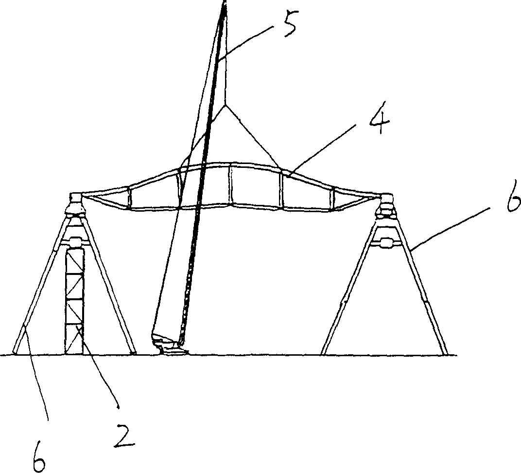 Matrix form push installing method for large span deep space steel structure