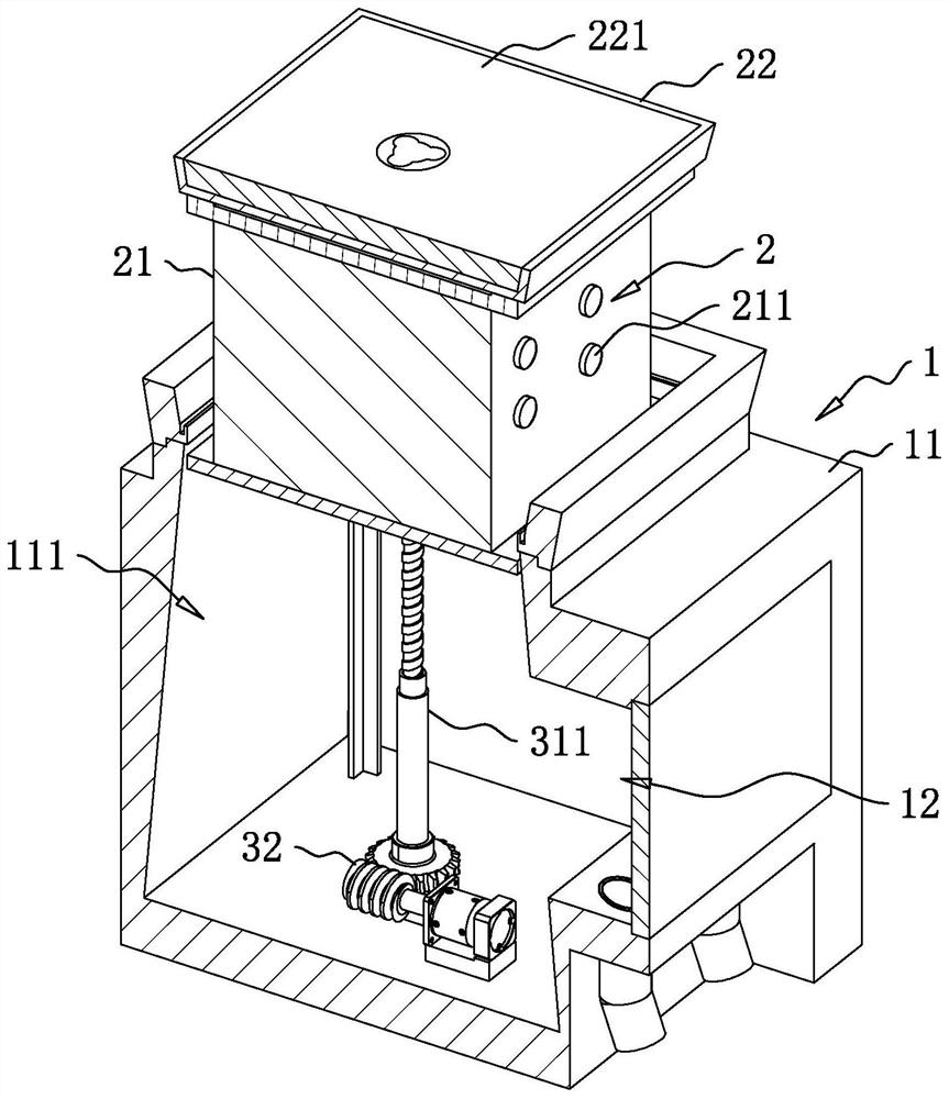 Ground sinking type distribution box