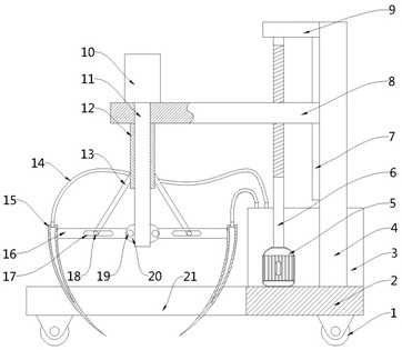 Pit digging device for fruit tree planting