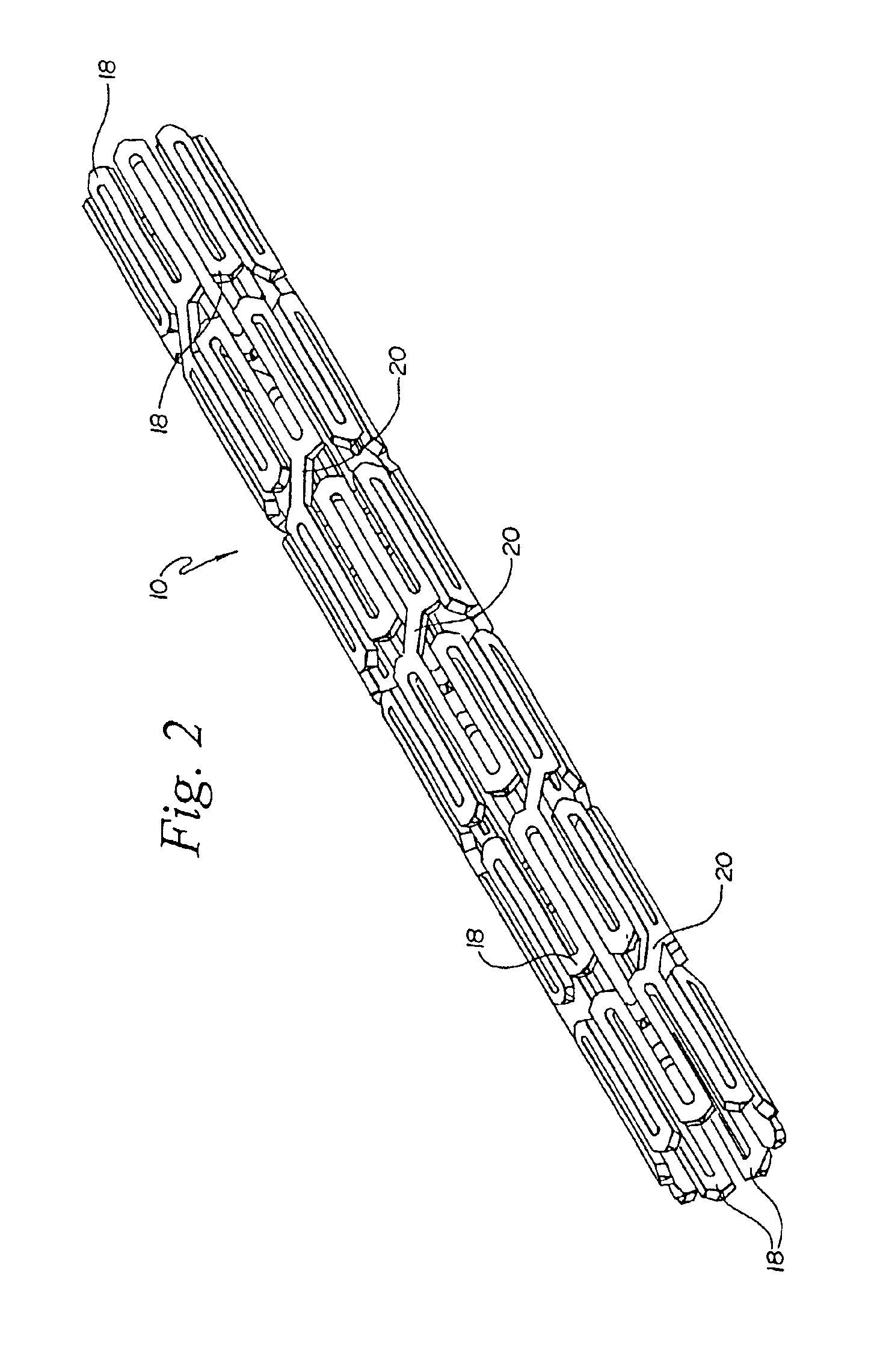 Longitudinally flexible expandable stent