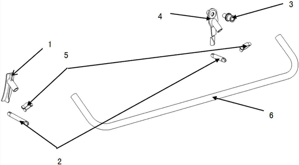 Externally-hung pedal of helicopter