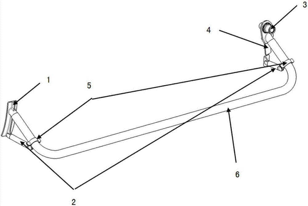 Externally-hung pedal of helicopter