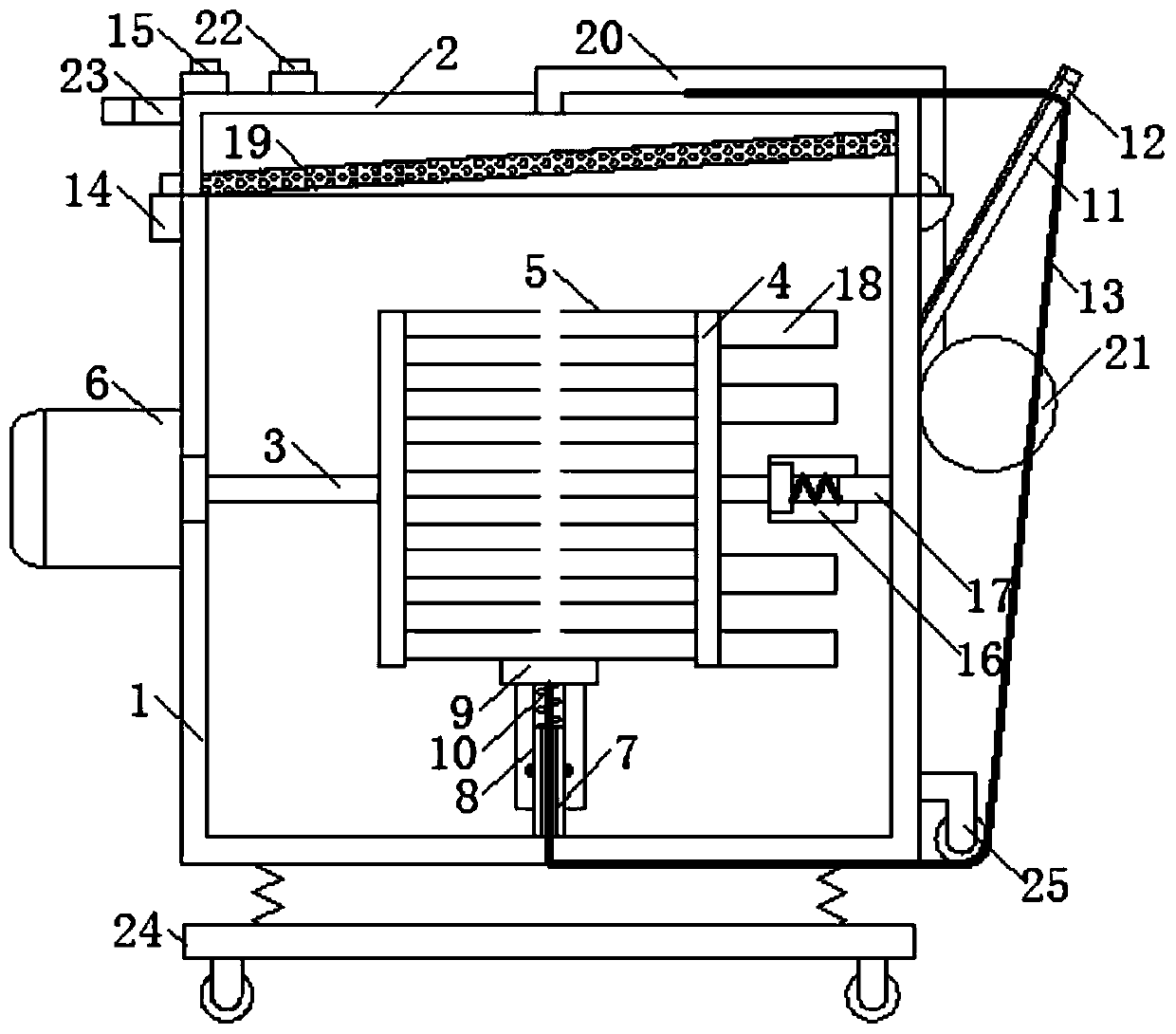 A working method of anti-staining double rotating tray disinfection device for surgical operation