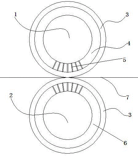 Capillary air pressure pressing roller set for papermaking