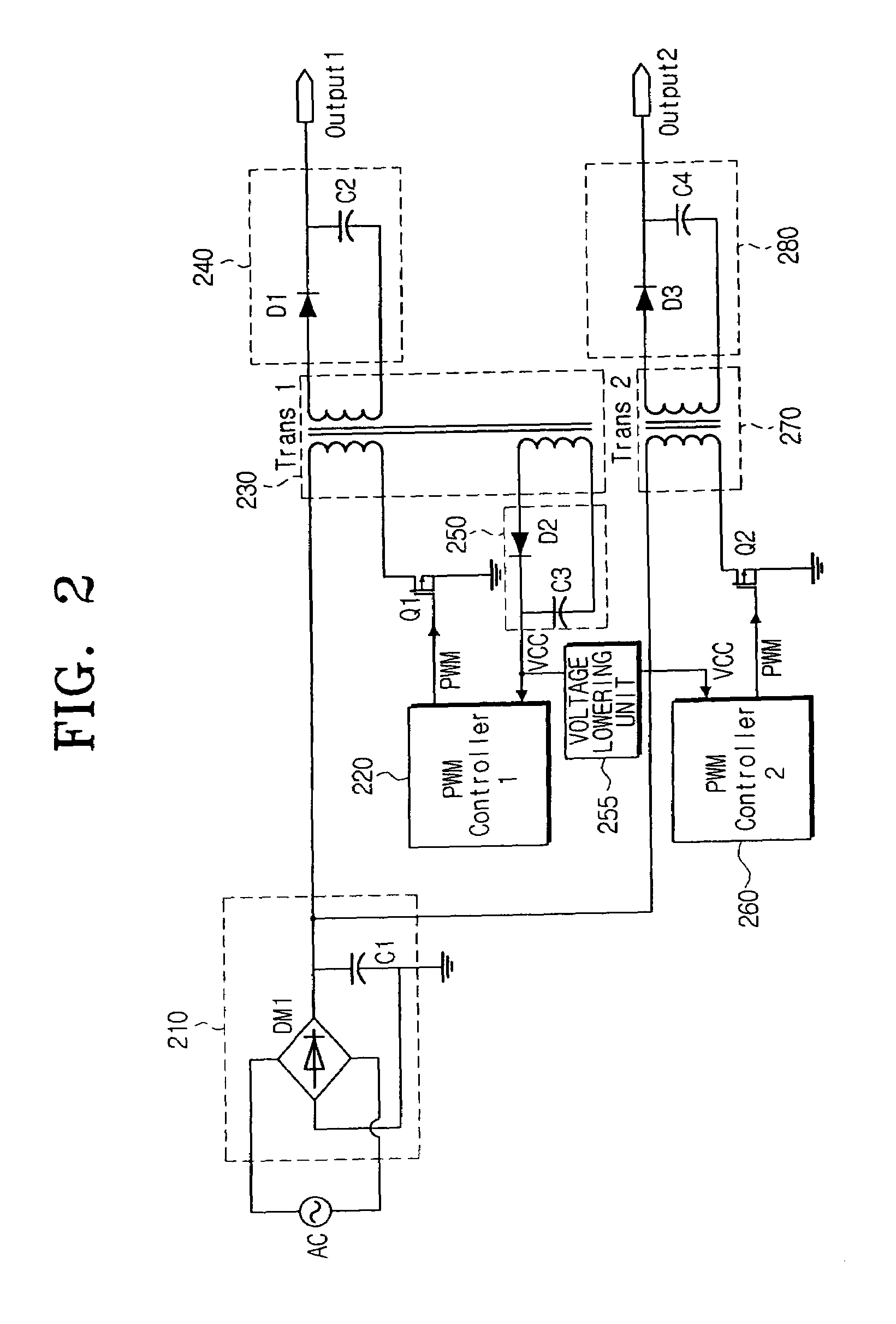 Switching mode power supply and a method of operating the power supply in a power save mode