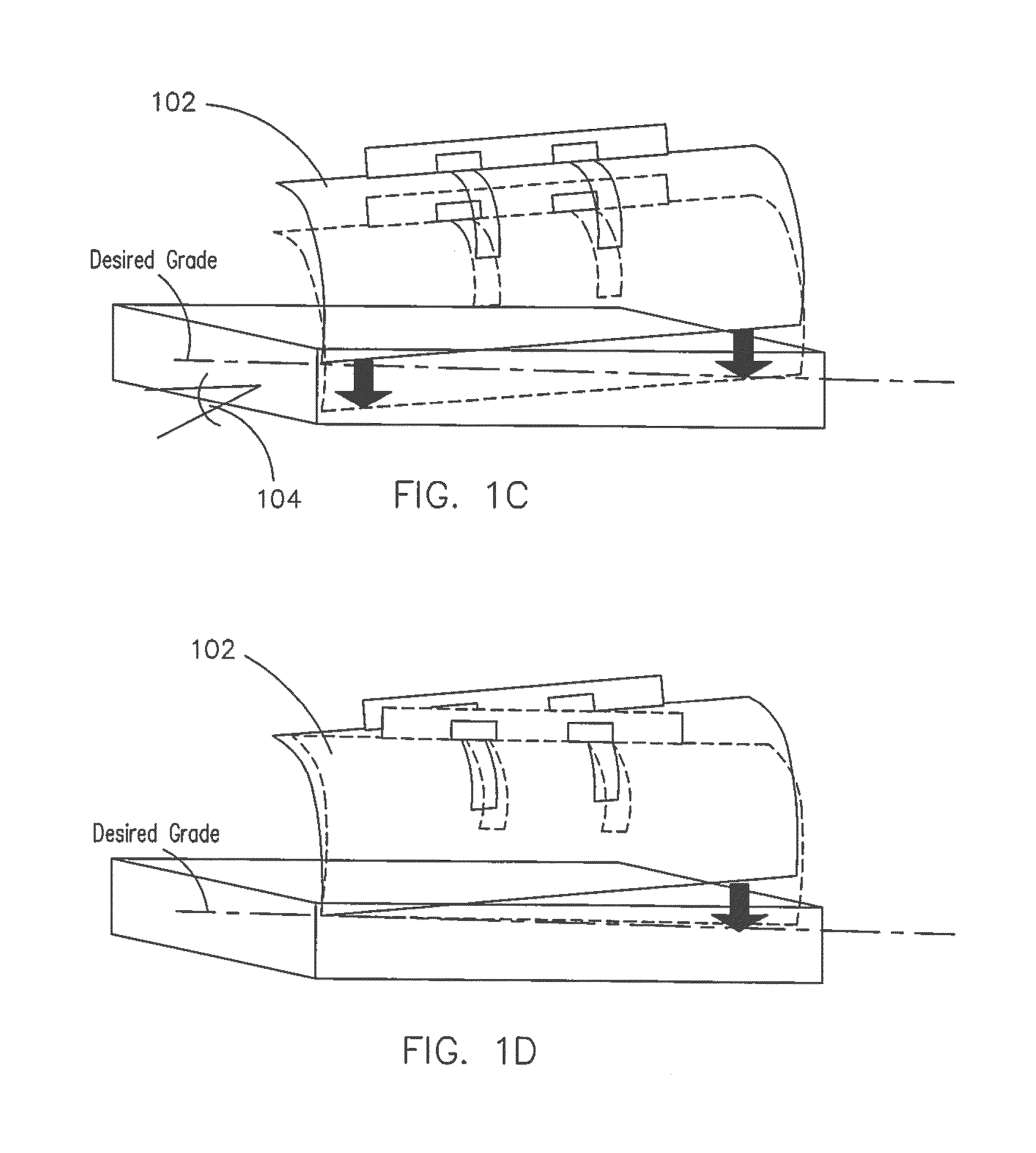 Coordinated and proportional grade and slope control using gain matrixes