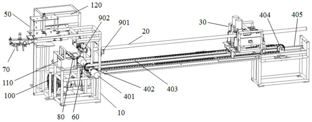 Automatic turn-over device for long-roll sock legs and control method