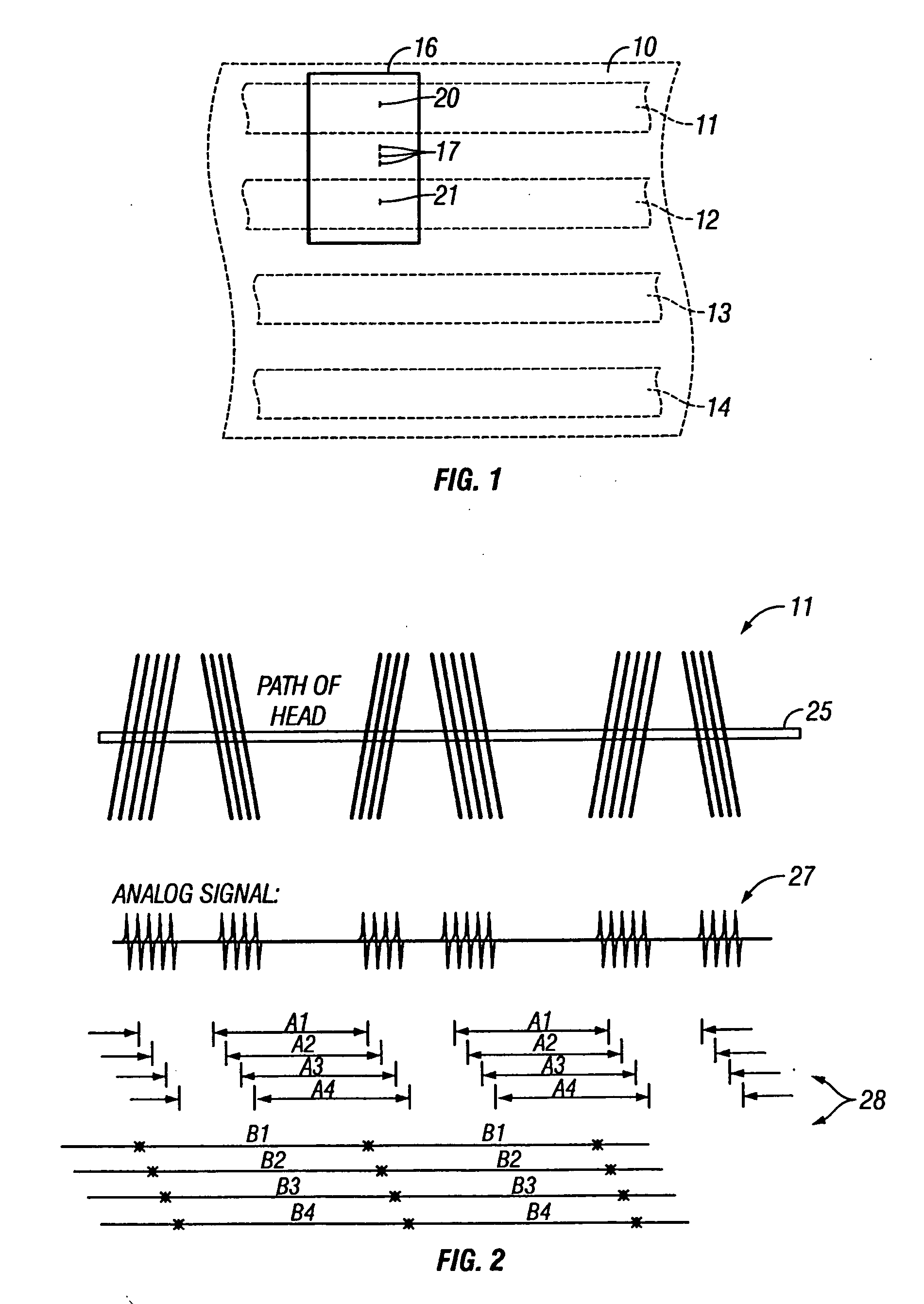 Identification of laterally positioned servo bands employing differentiating characteristics of servo patterns