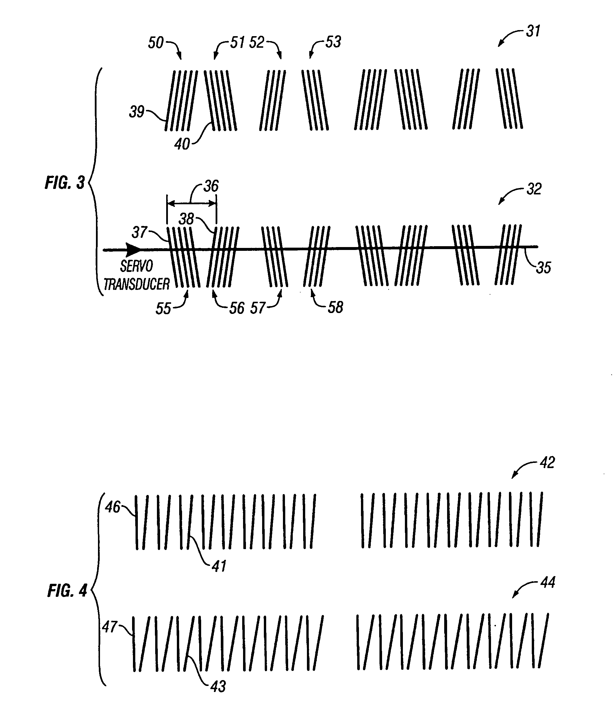 Identification of laterally positioned servo bands employing differentiating characteristics of servo patterns