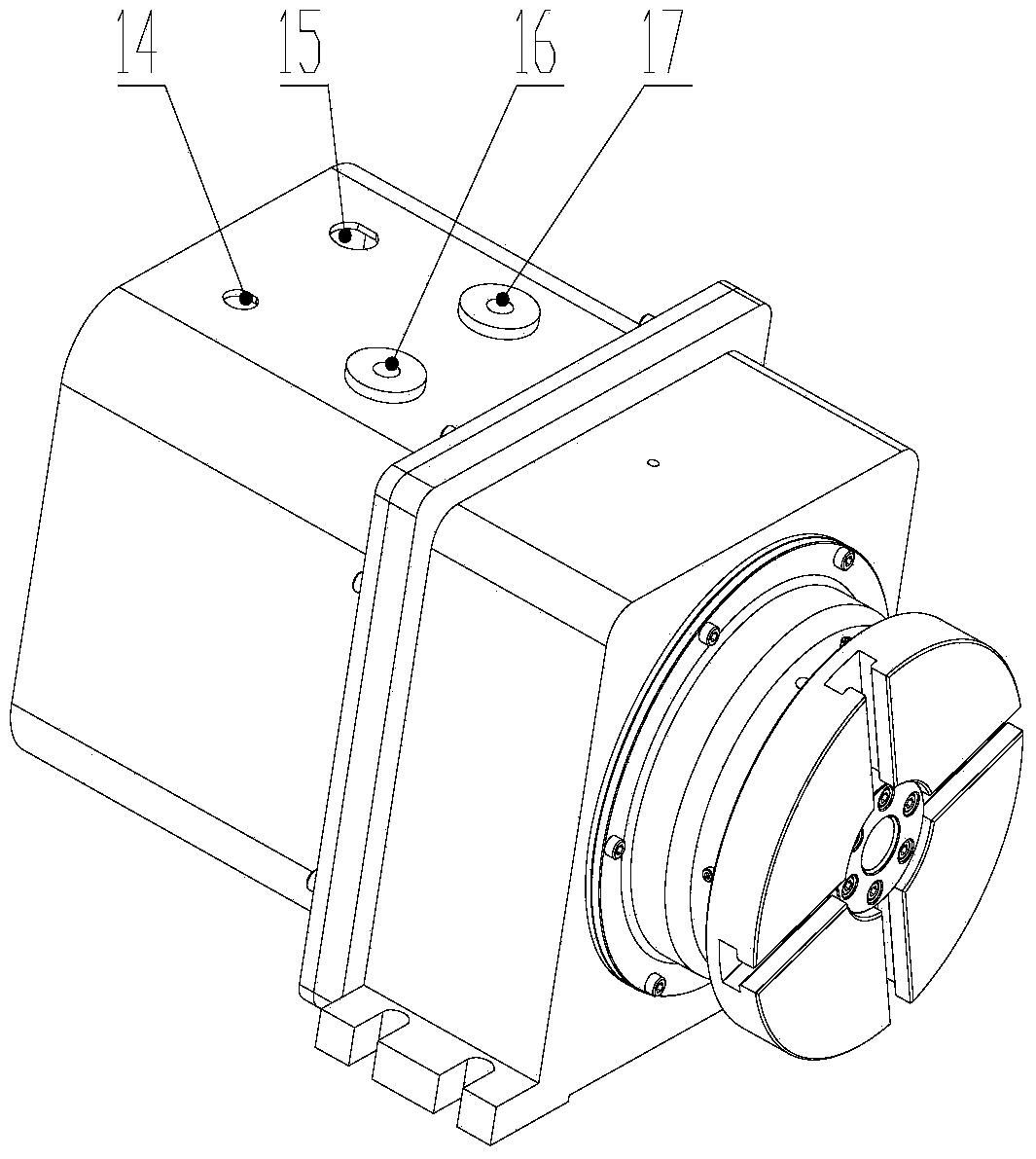 Torque motor direct-driven full immersion rotary table