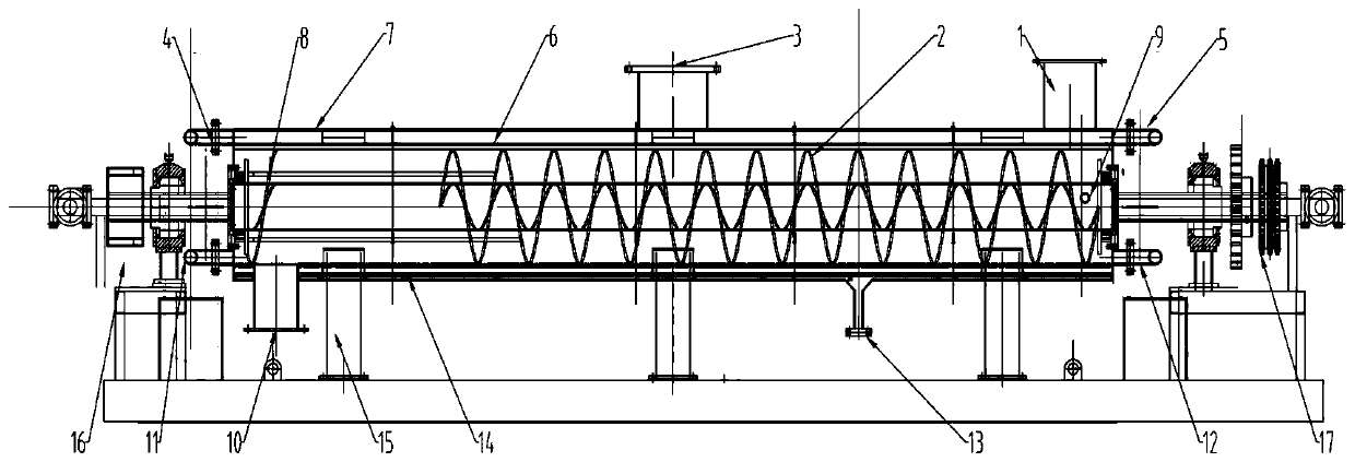 Internal heating type pyrolysis device