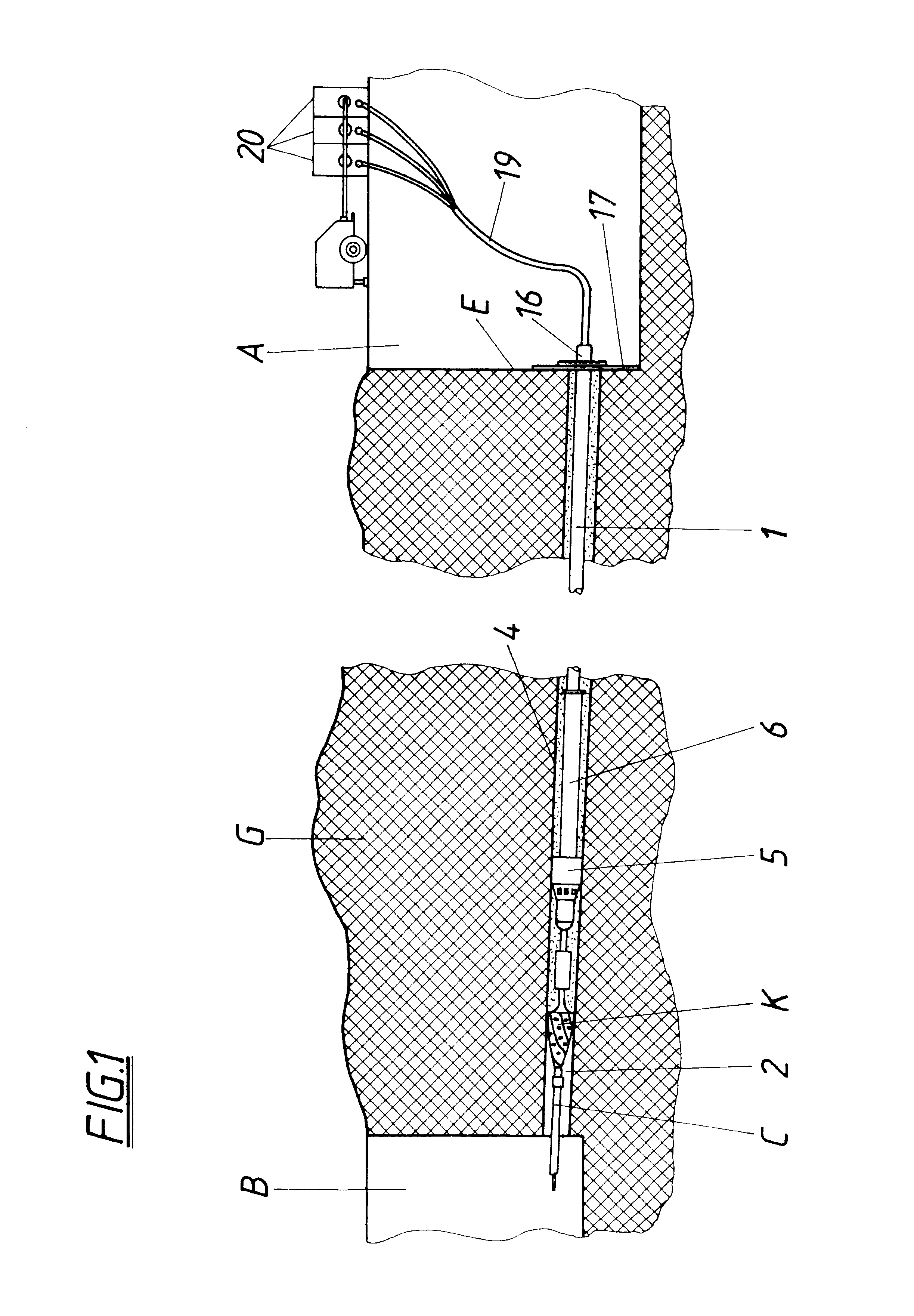 Method and device for laying an underground duct made of a plastic material