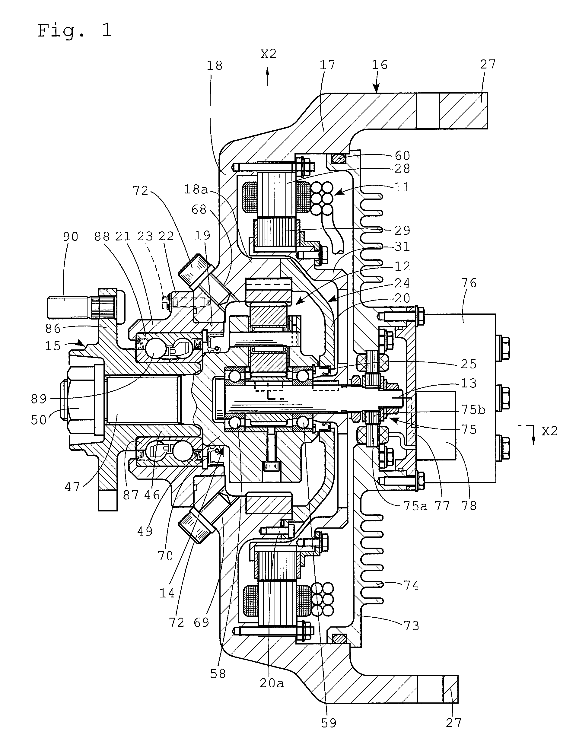 Drive device for electric vehicle