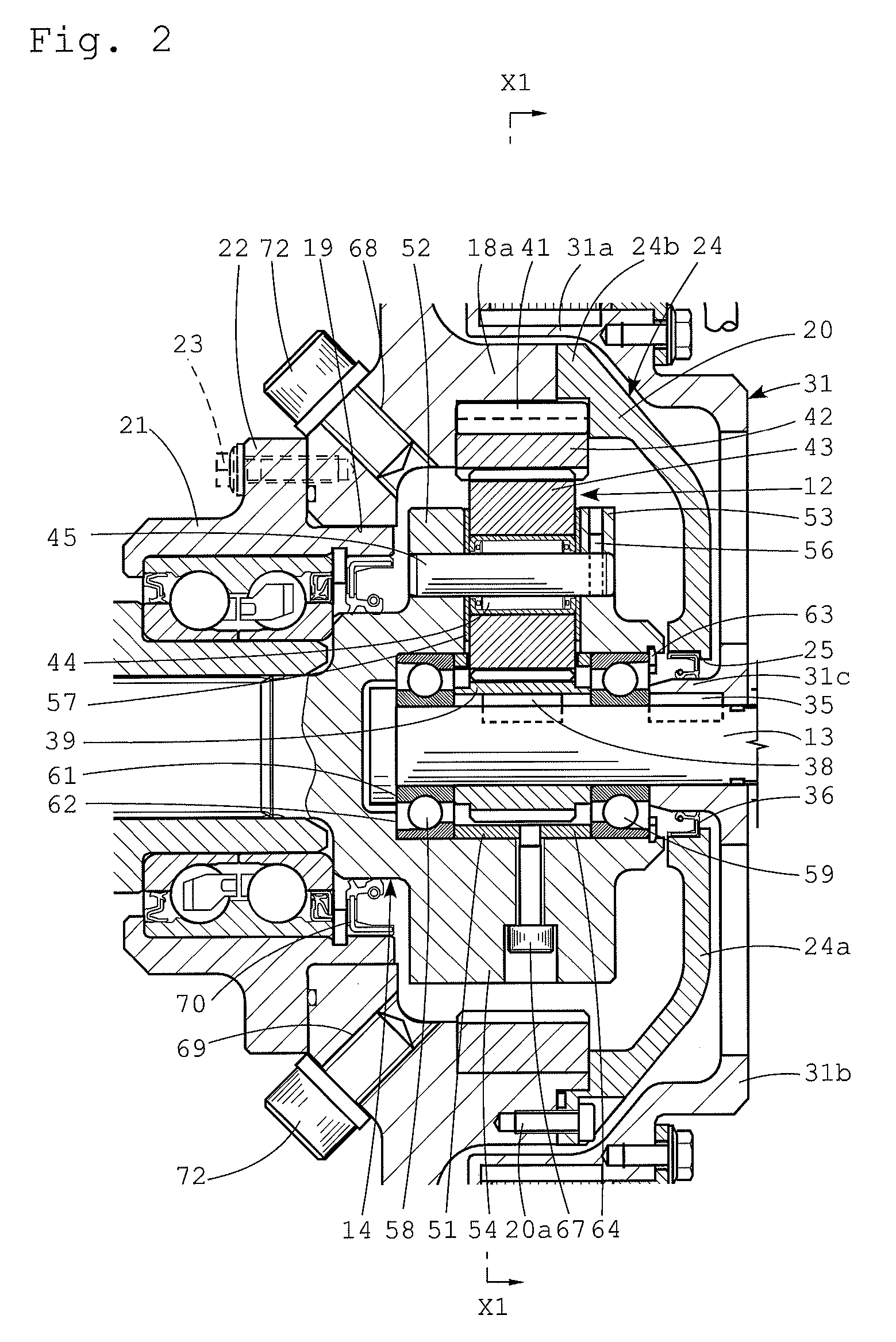 Drive device for electric vehicle